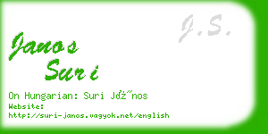 janos suri business card